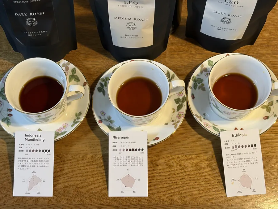 3種のコーヒー